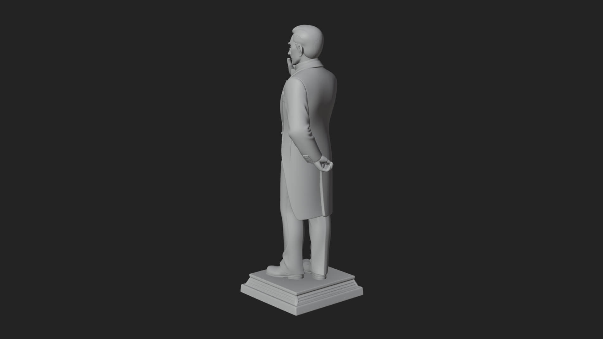 Suited Gentleman Statue Design 4 3D Print Model 3D Model