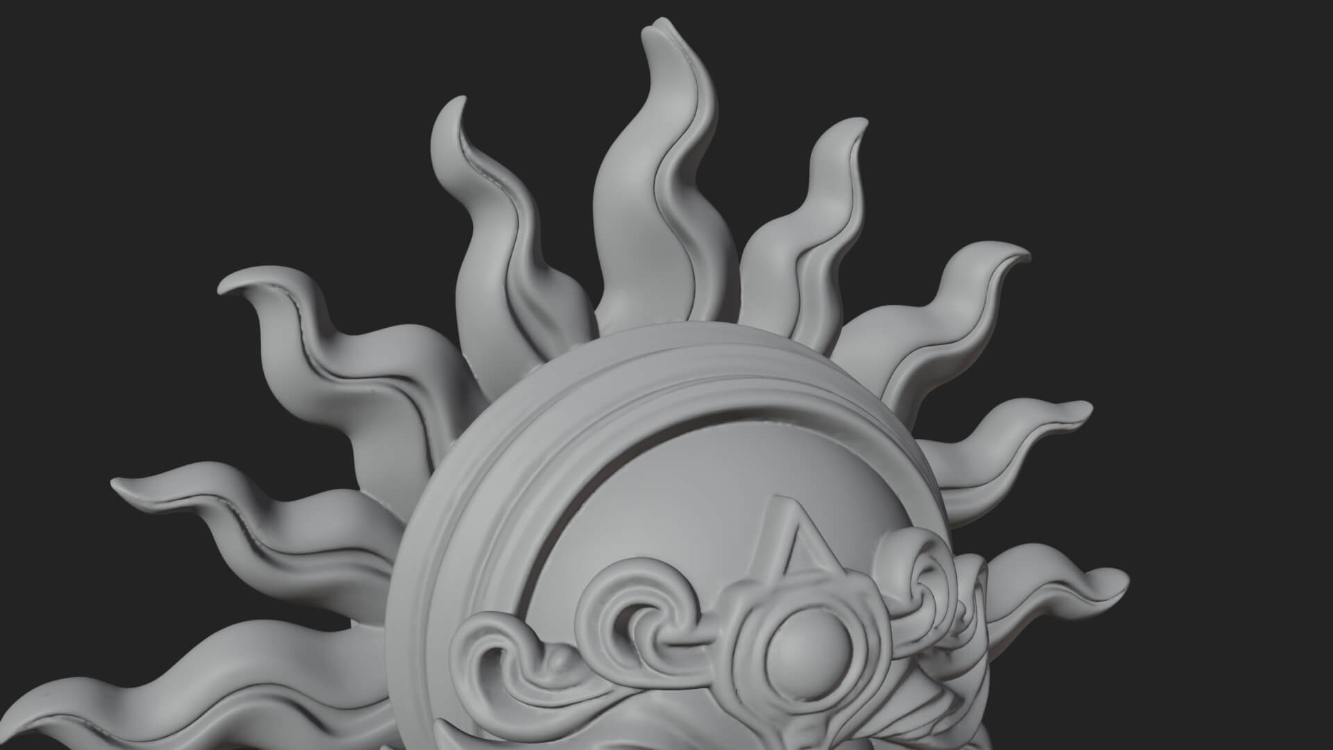 Sun Crowned God Statue Design 1 3D Print Model 3D Model