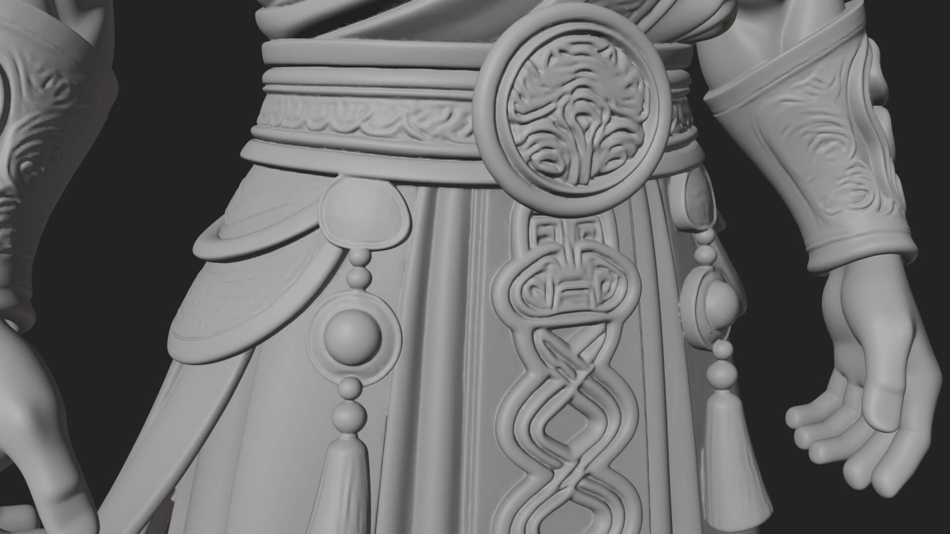 Sun Crowned God Statue Design 1 3D Print Model 3D Model