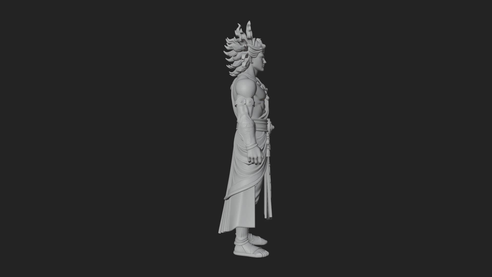 Sun Crowned God Statue Design 3 3D Print Model 3D Model