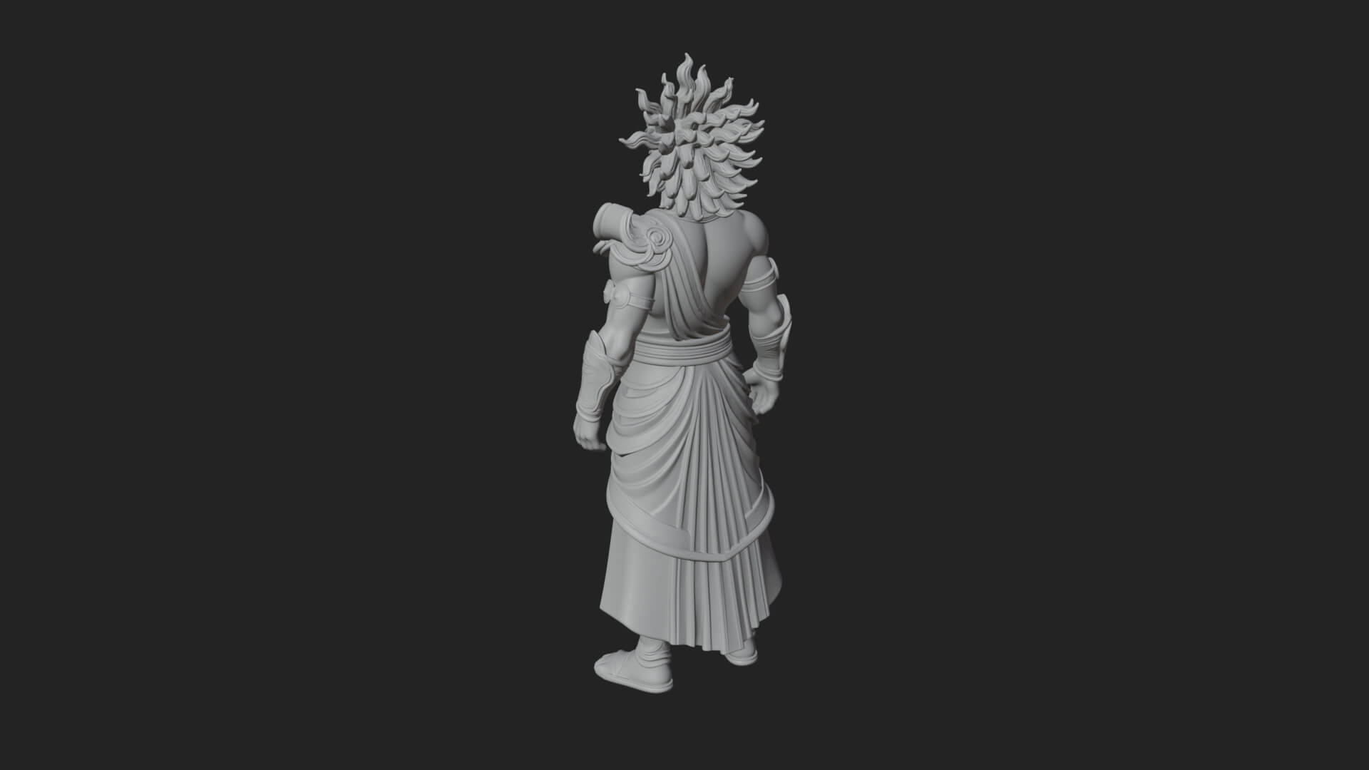 Sun Crowned God Statue Design 3 3D Print Model 3D Model