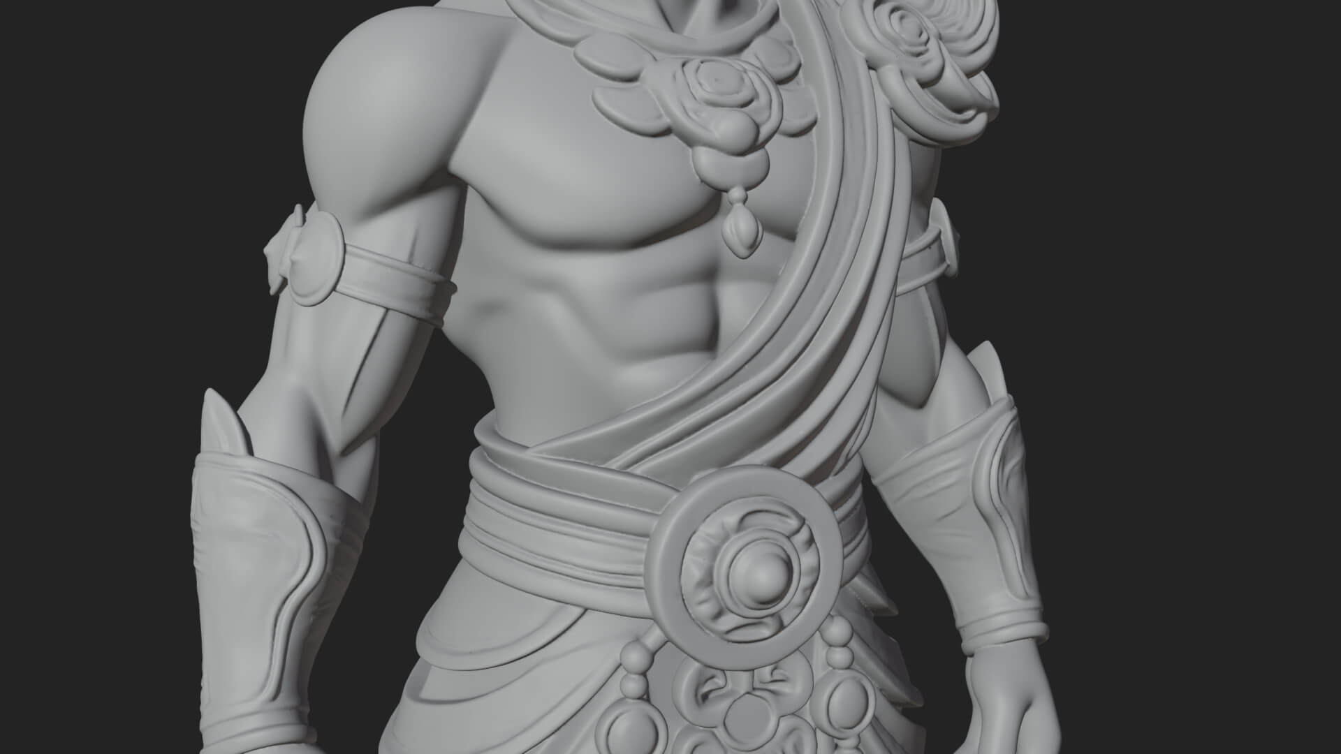 Sun Crowned God Statue Design 3 3D Print Model 3D Model