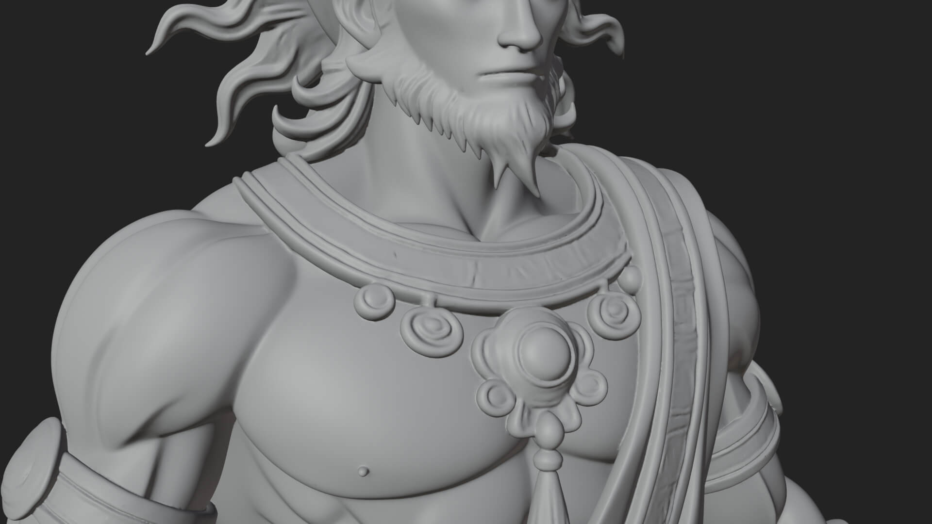 Sun Crowned God Statue Design 4 3D Print Model 3D Model