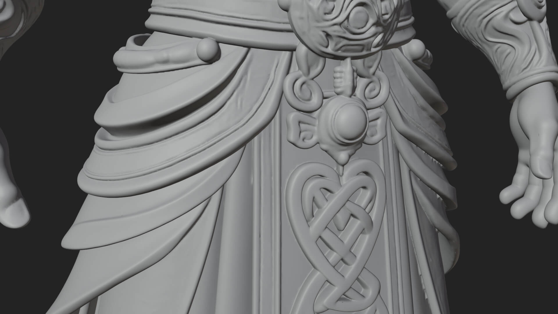 Sun Crowned God Statue Design 4 3D Print Model 3D Model