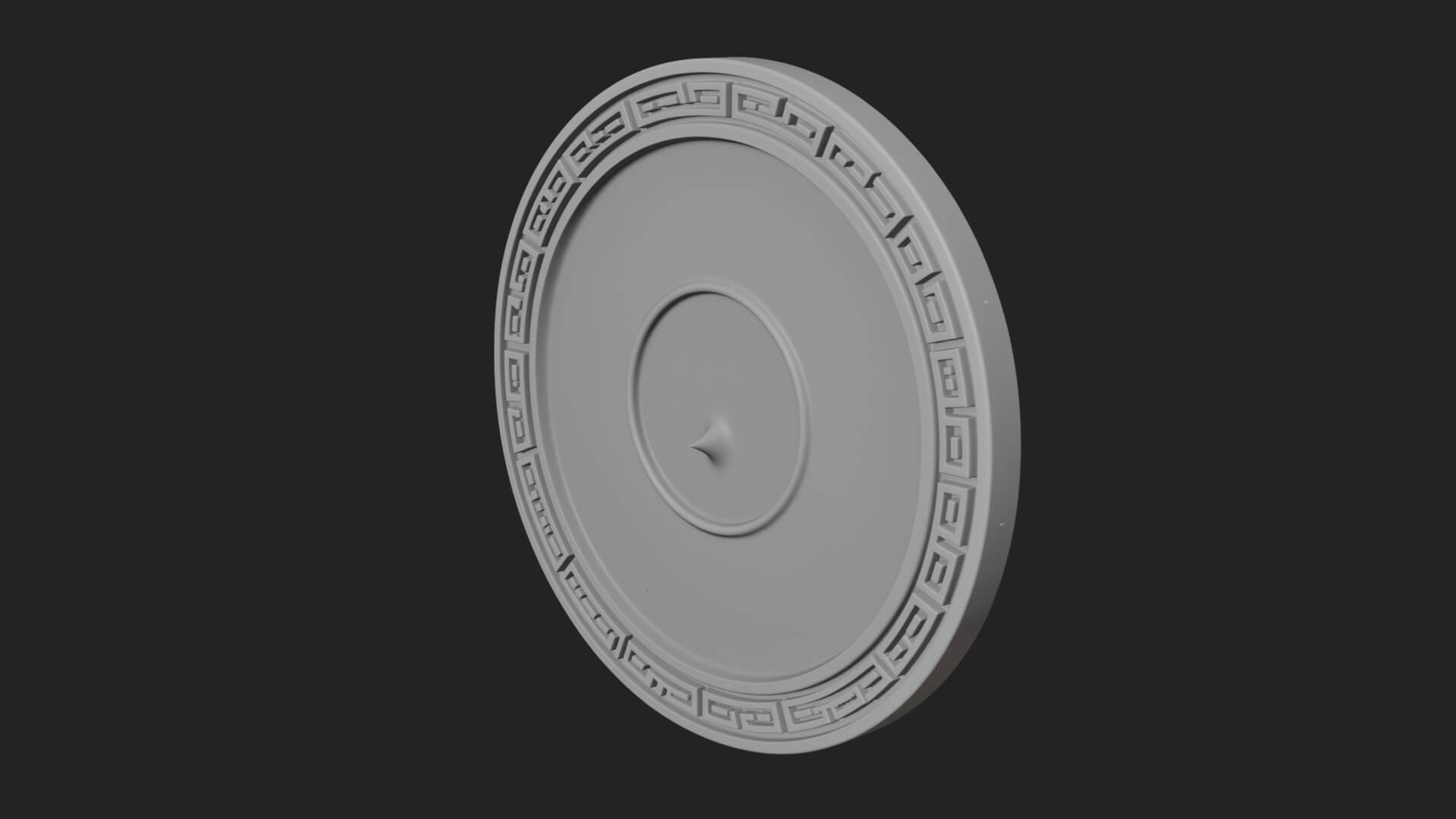Sun Face Oval Relief Plaque Design 1 3D Print Model 3D Model