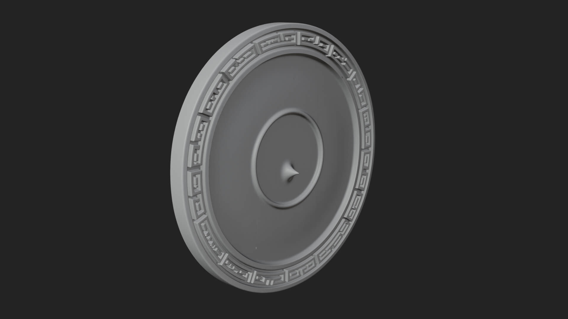 Sun Face Oval Relief Plaque Design 1 3D Print Model 3D Model