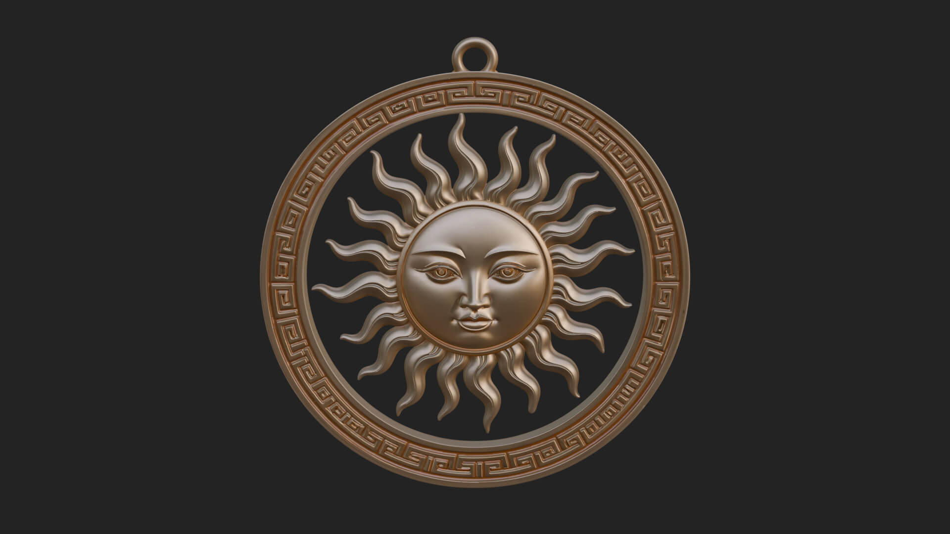 Sun Face Oval Relief Plaque Design 3 3D Print Model 3D Model