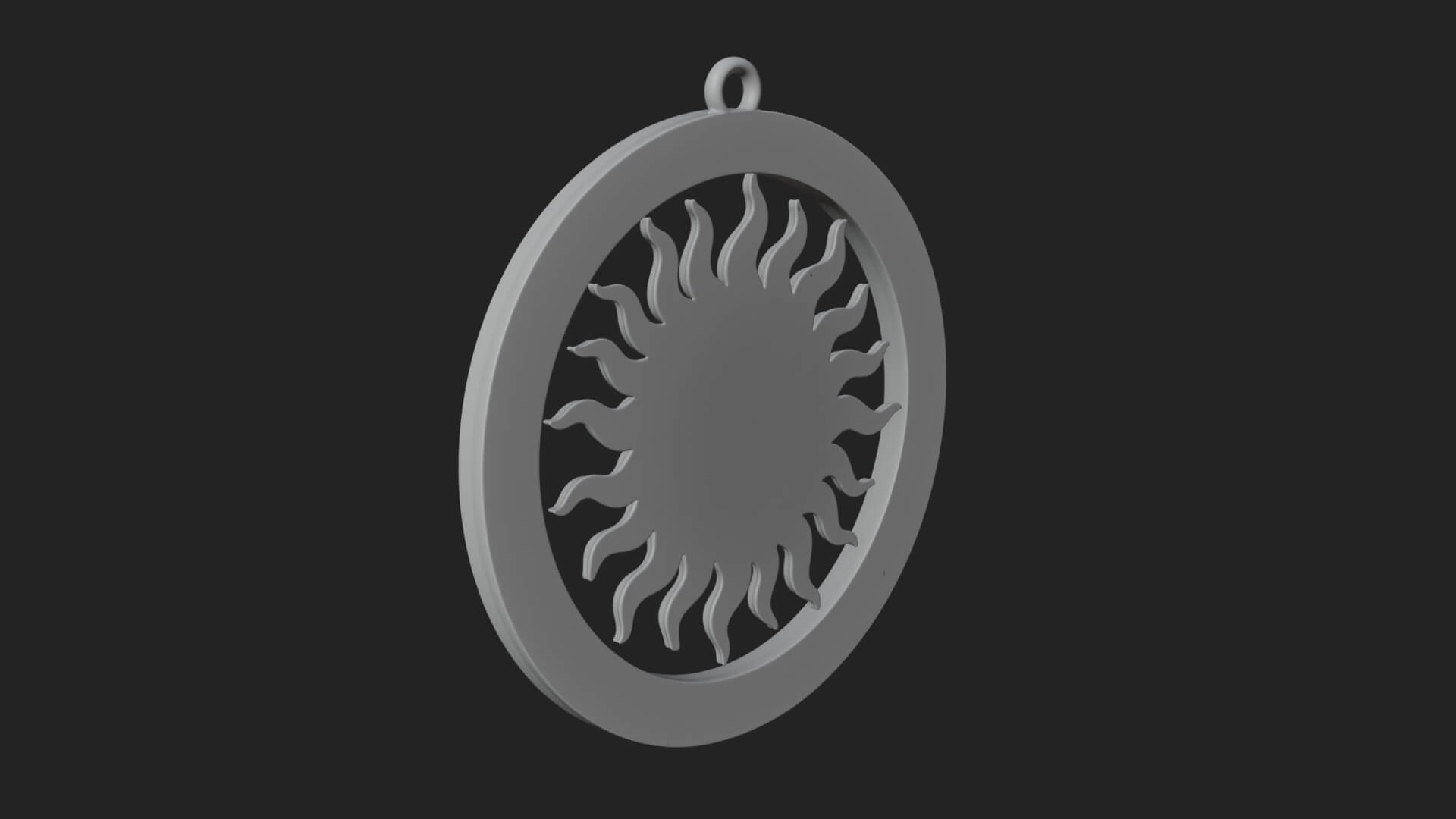 Sun Face Oval Relief Plaque Design 3 3D Print Model 3D Model