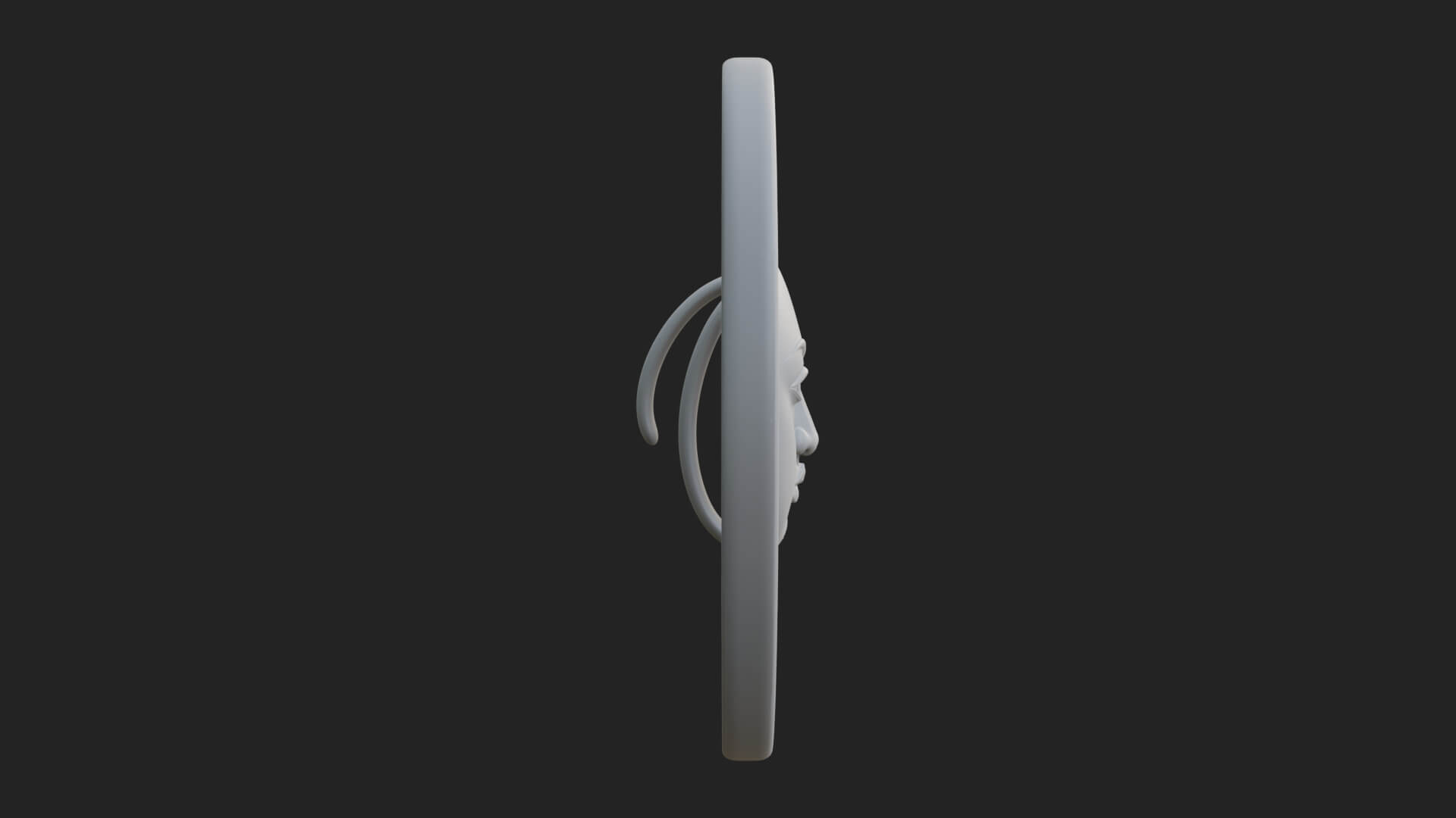 Sun Moon Split Face Plaque Design 3 3D Print Model 3D Model