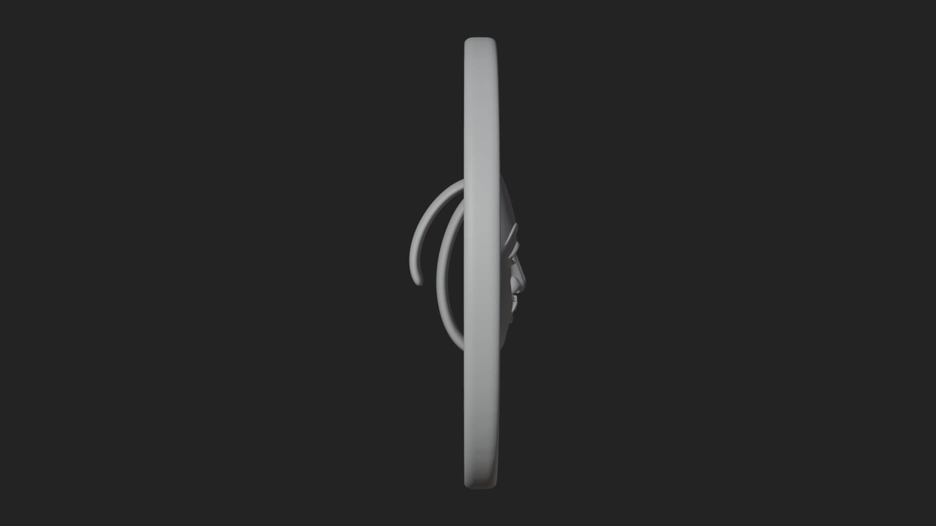 Sun Moon Split Face Plaque Design 3 3D Print Model 3D Model