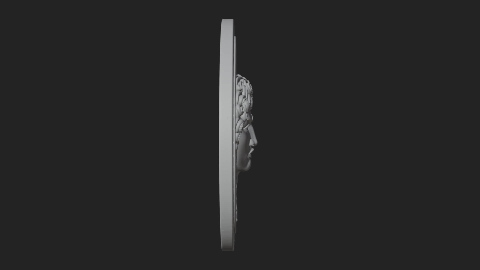 Sun Ray God Oval Relief Plaque Design 3 3D Print Model 3D Model