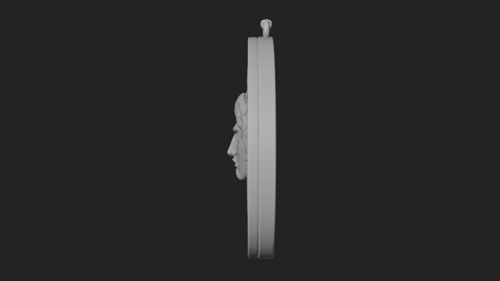 Sun Ray God Oval Relief Plaque Design 4 3D Print Model 3D Model