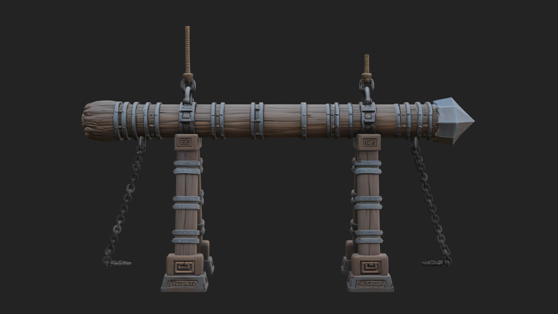 Suspended Battering Ram Model Design 1 3D Print Model 3D Model