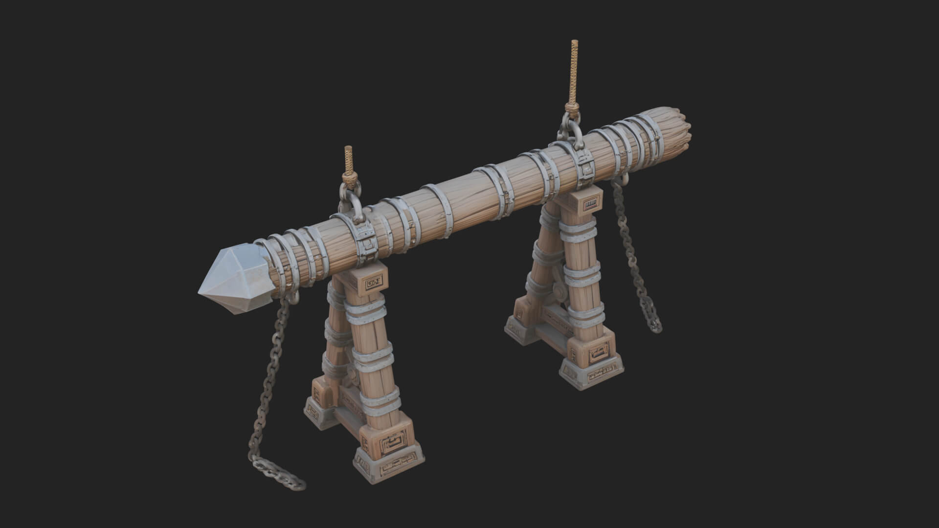 Suspended Battering Ram Model Design 1 3D Print Model 3D Model