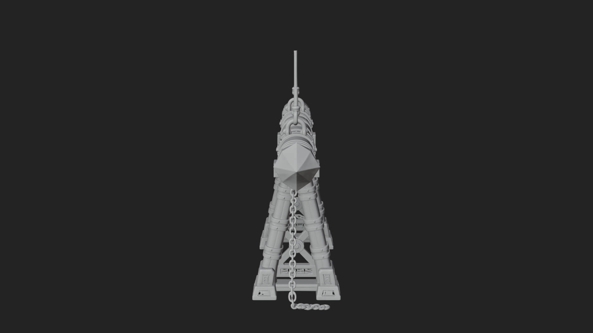 Suspended Battering Ram Model Design 1 3D Print Model 3D Model