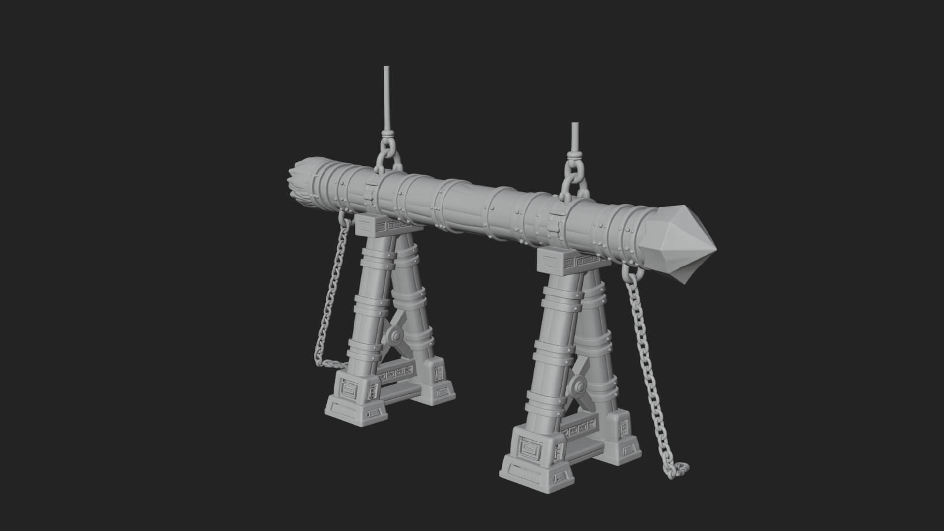 Suspended Battering Ram Model Design 1 3D Print Model 3D Model