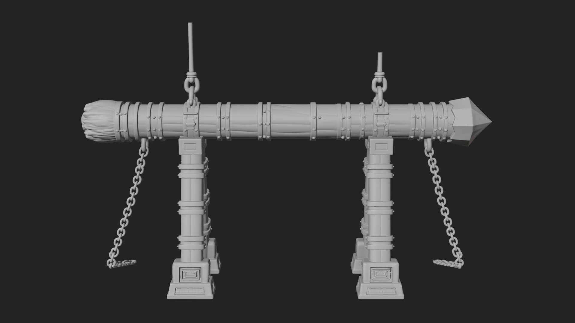 Suspended Battering Ram Model Design 1 3D Print Model 3D Model