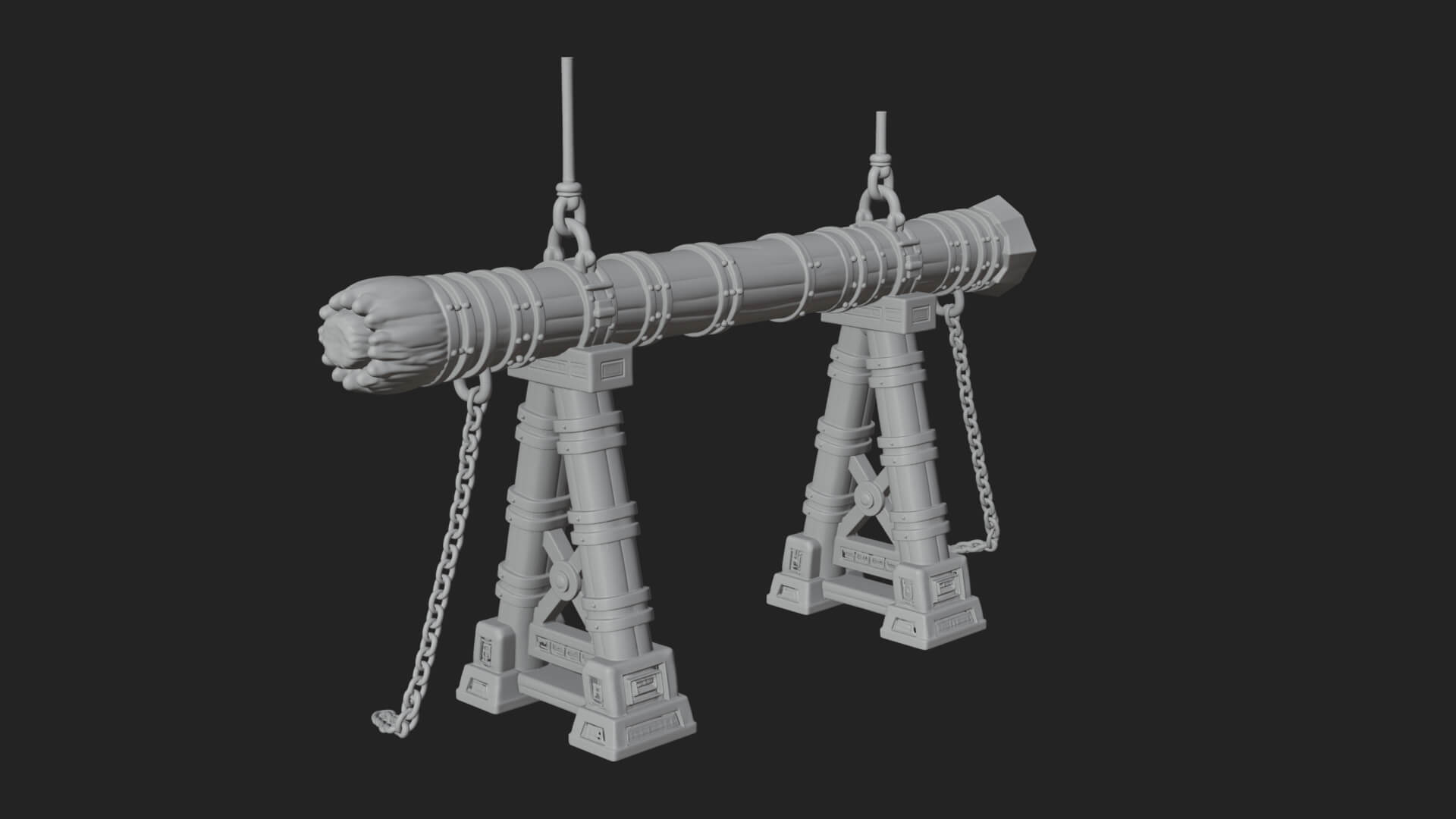 Suspended Battering Ram Model Design 1 3D Print Model 3D Model