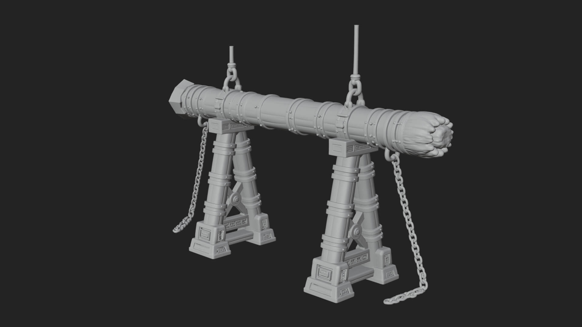 Suspended Battering Ram Model Design 1 3D Print Model 3D Model