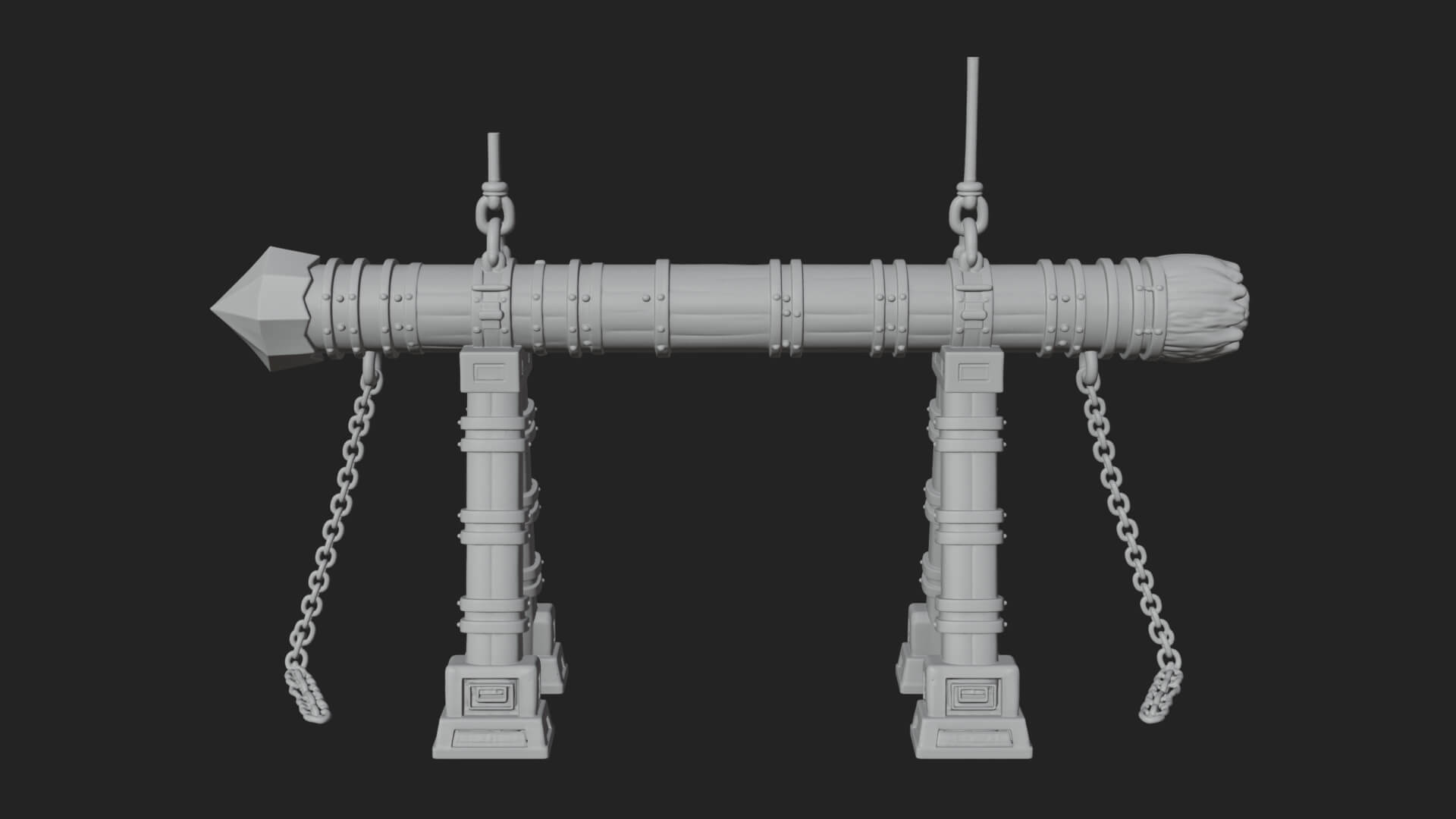 Suspended Battering Ram Model Design 1 3D Print Model 3D Model
