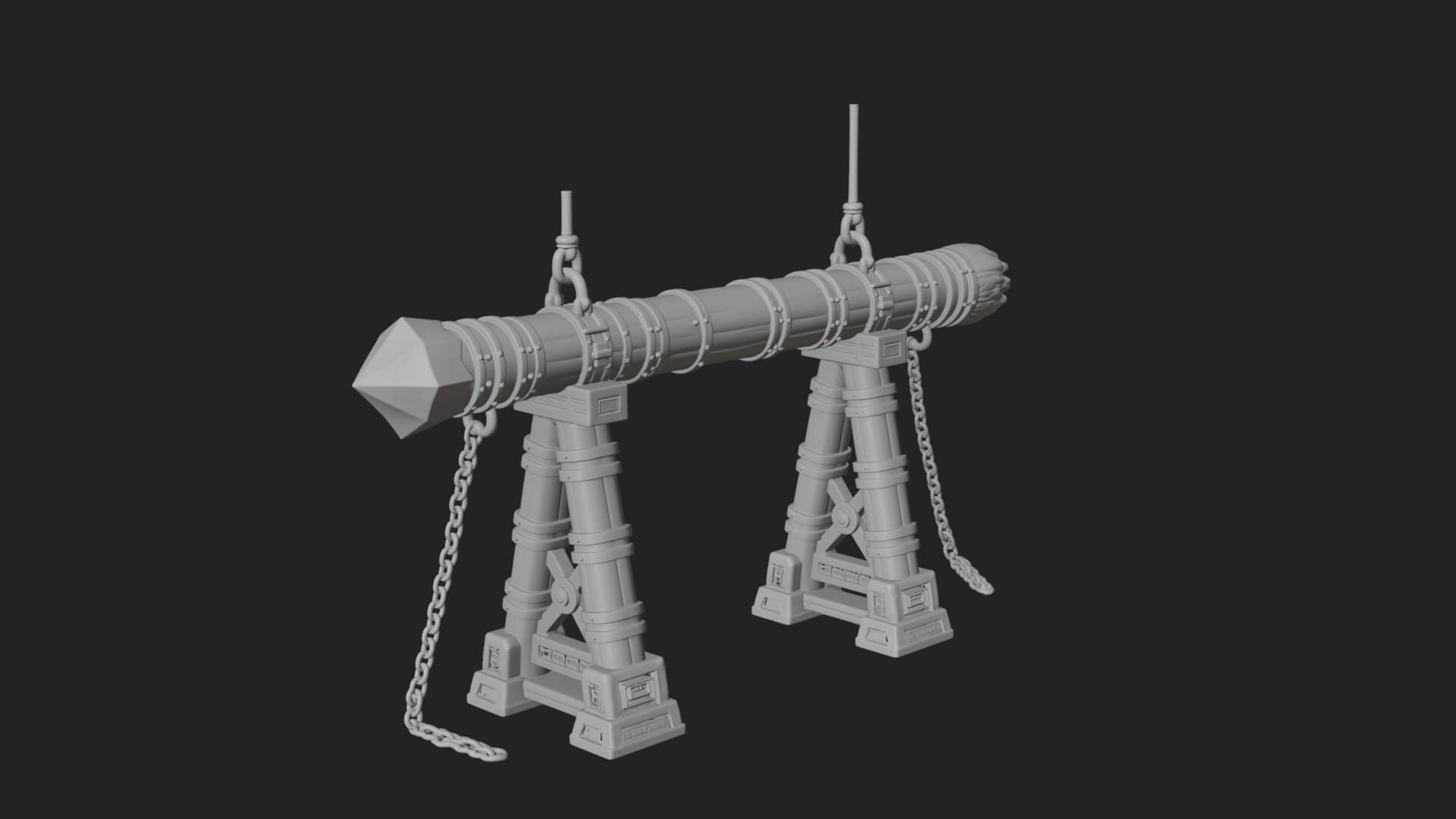 Suspended Battering Ram Model Design 1 3D Print Model 3D Model