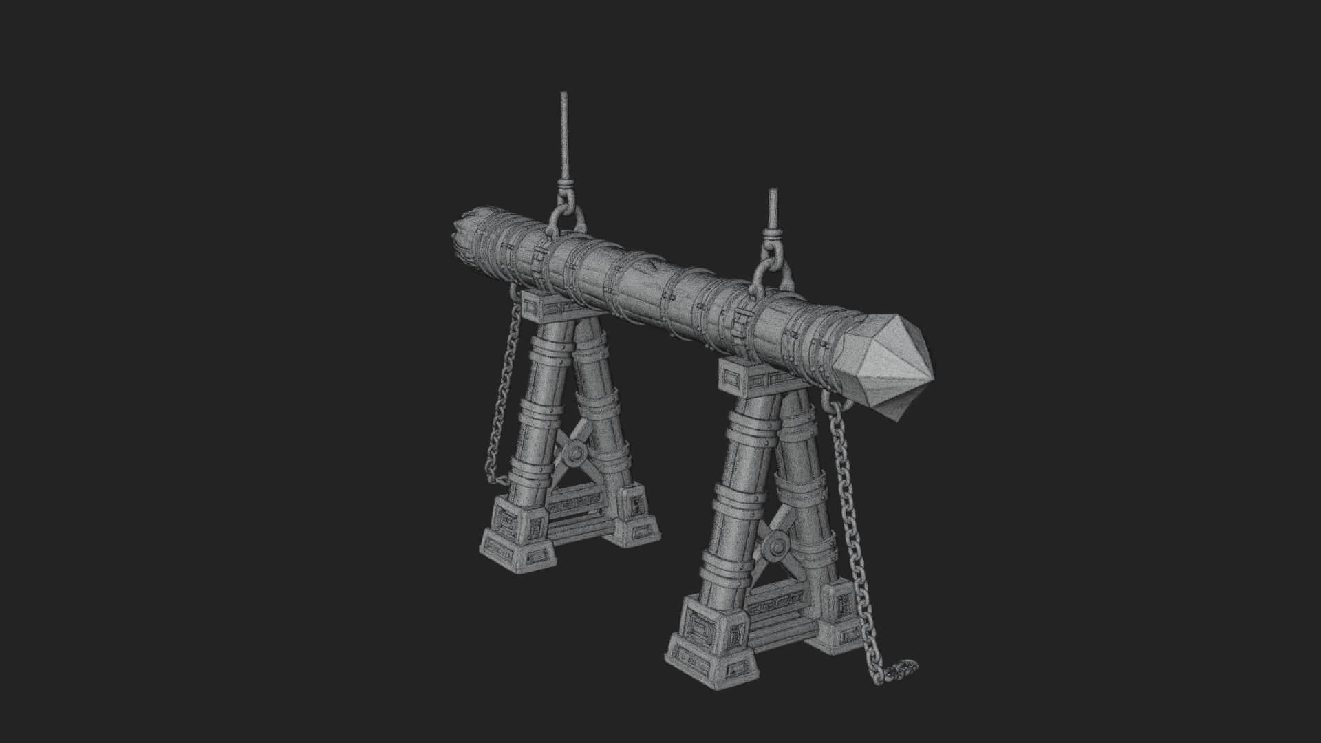 Suspended Battering Ram Model Design 1 3D Print Model 3D Model