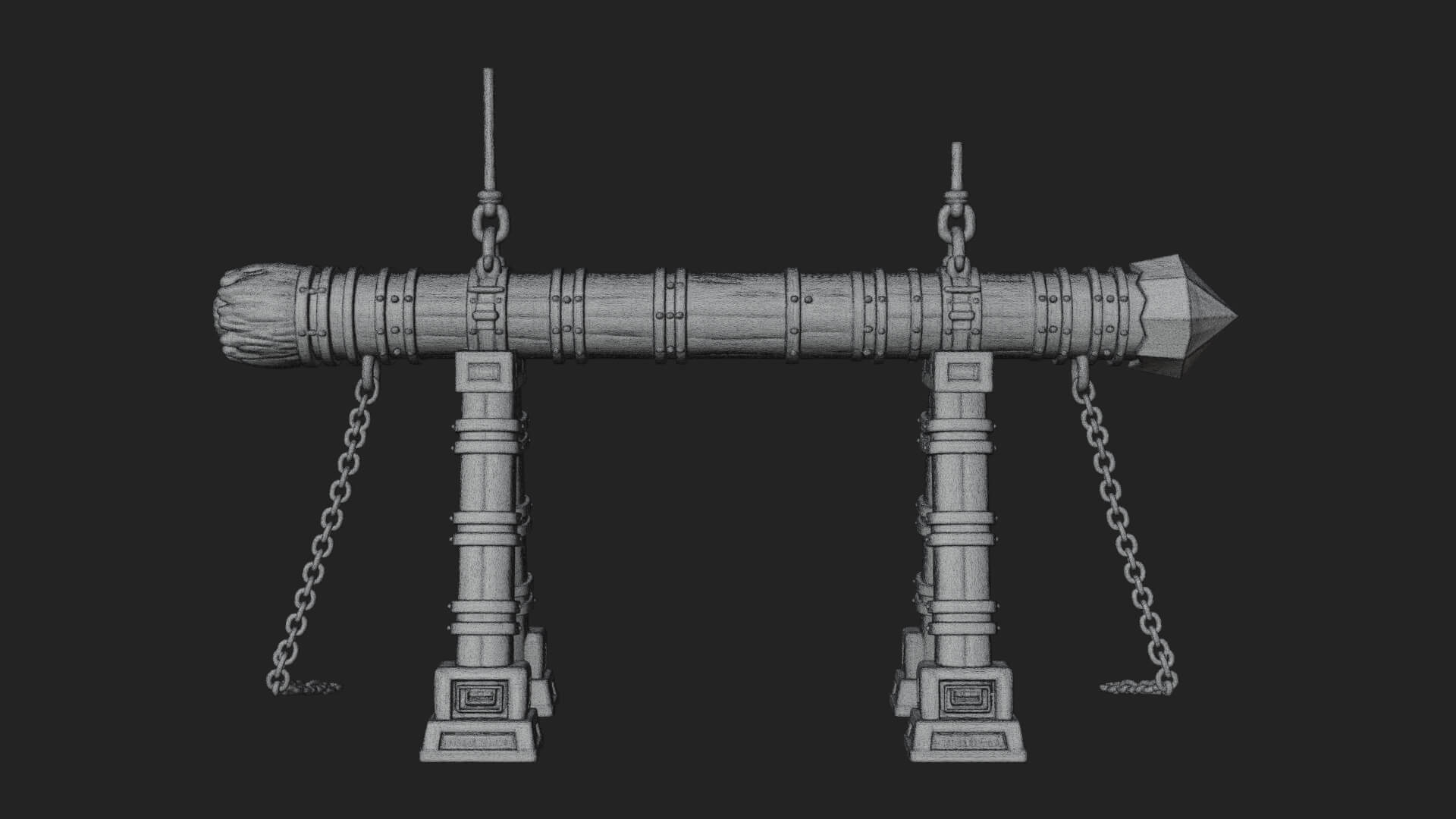 Suspended Battering Ram Model Design 1 3D Print Model 3D Model