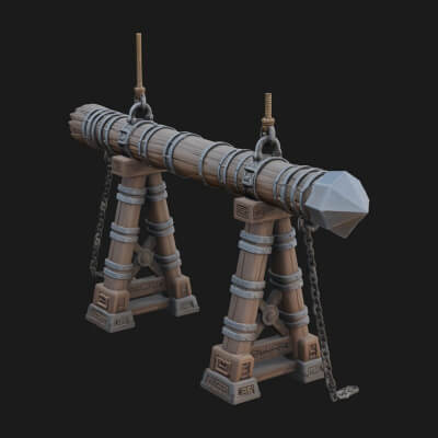 Suspended Battering Ram Model Design 1 3D Print Model