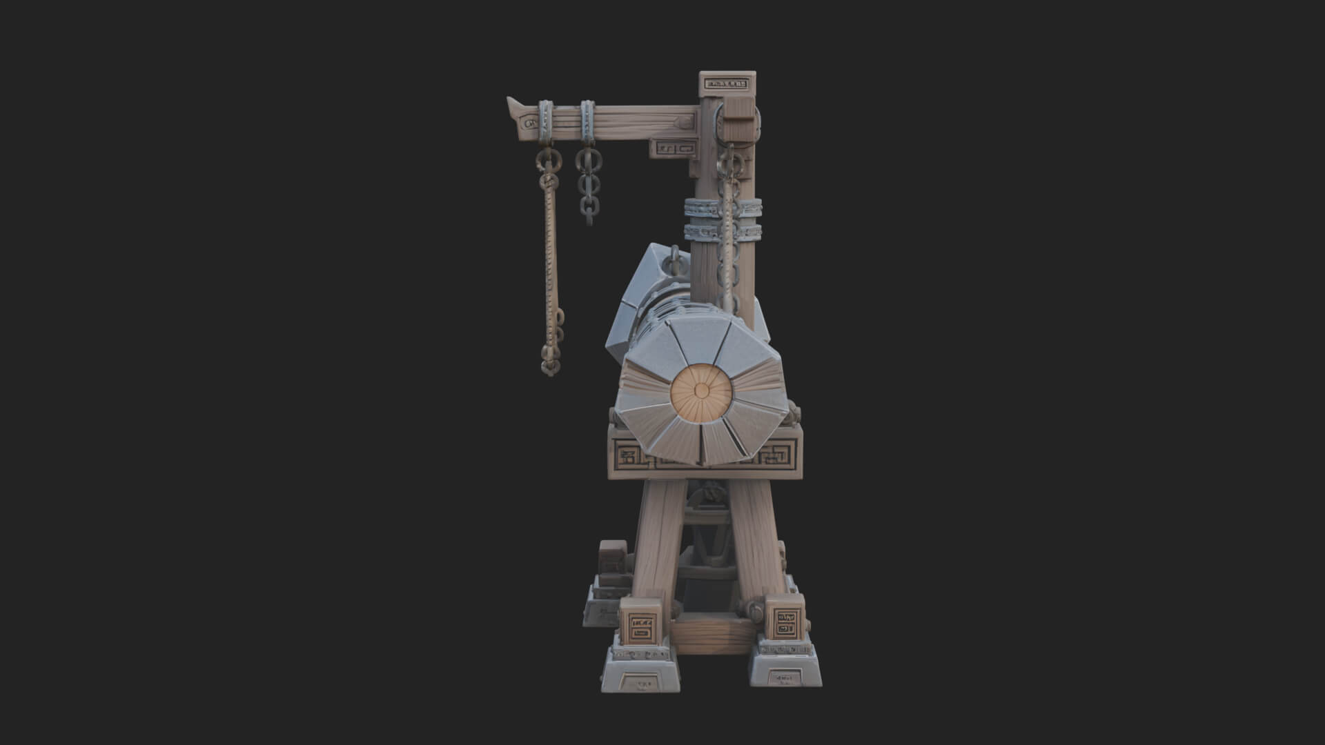 Suspended Battering Ram Model Design 2 3D Print Model 3D Model