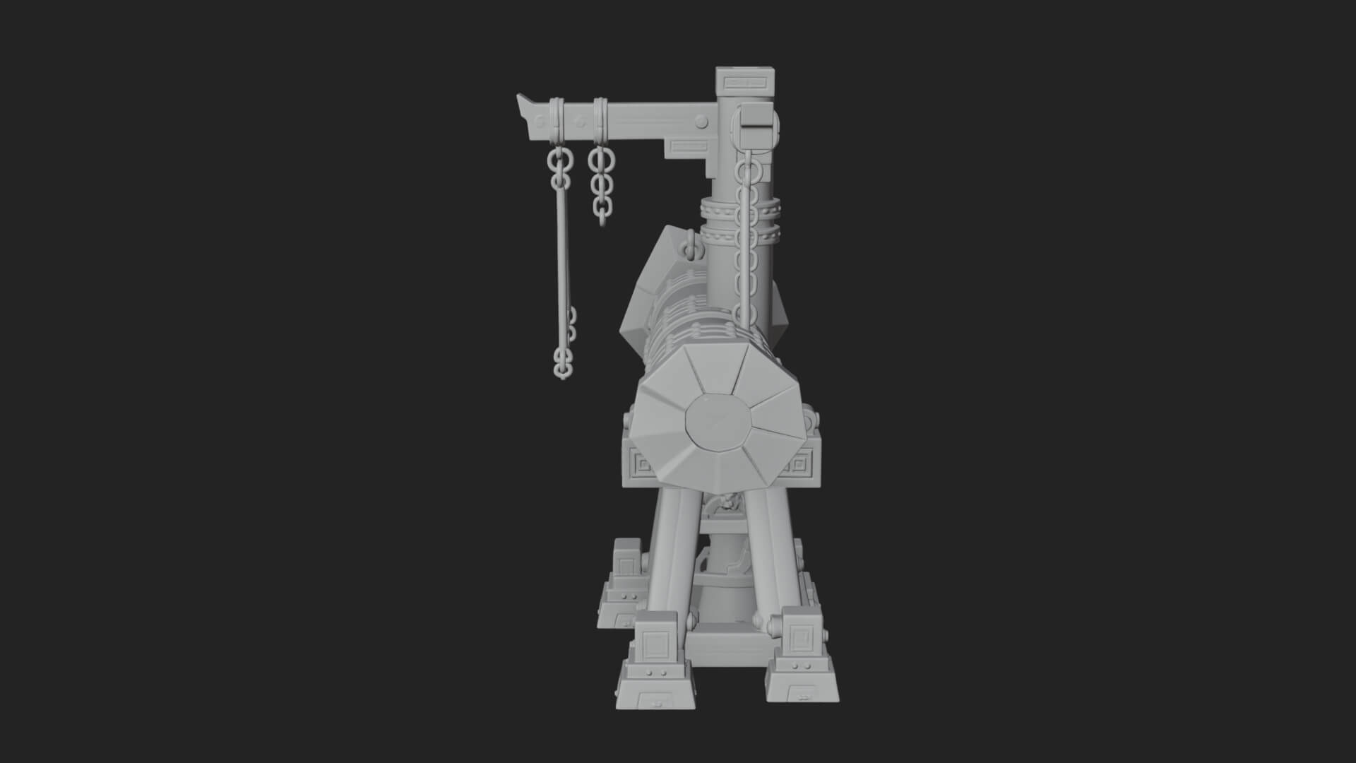 Suspended Battering Ram Model Design 2 3D Print Model 3D Model