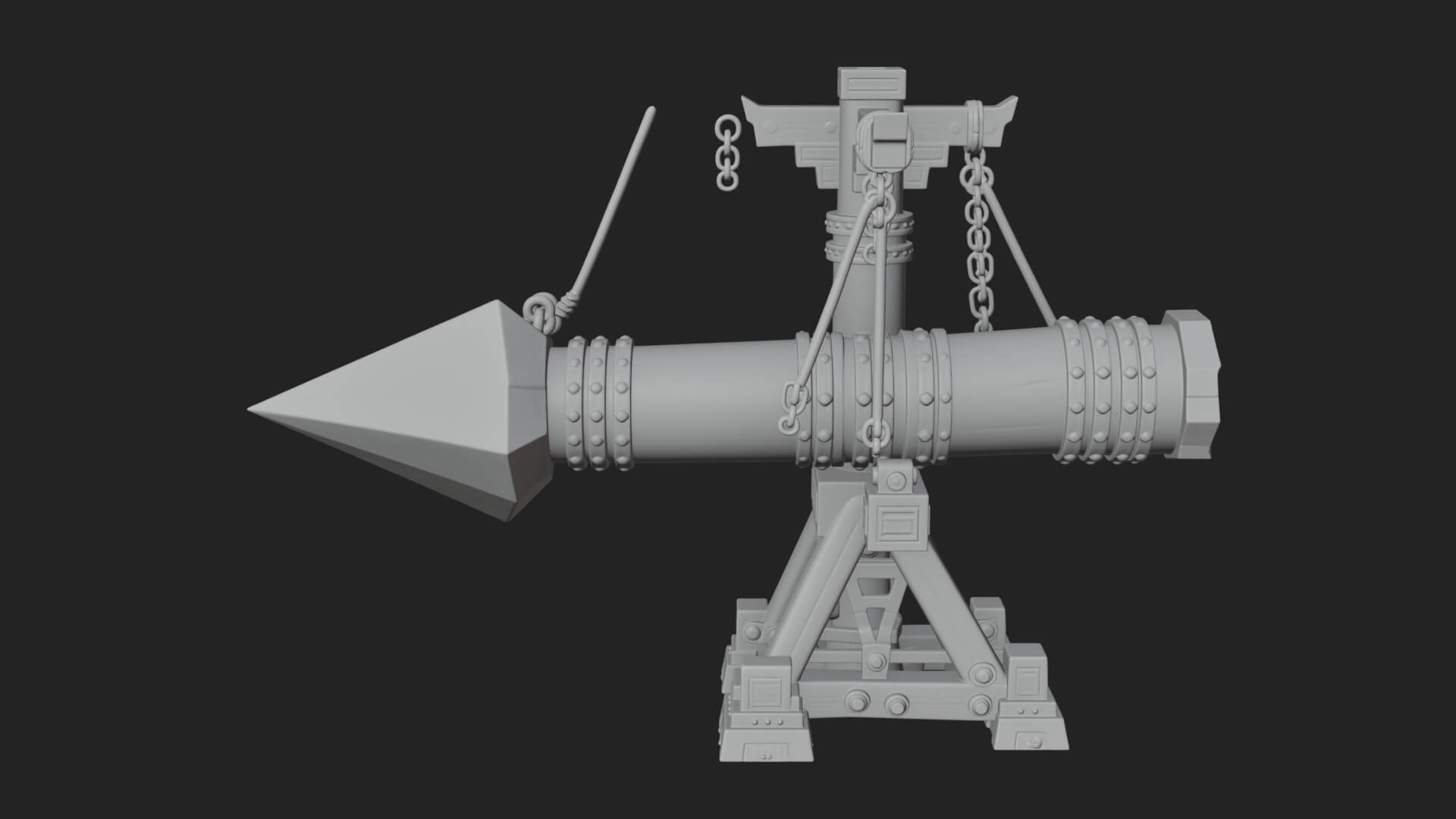 Suspended Battering Ram Model Design 2 3D Print Model 3D Model