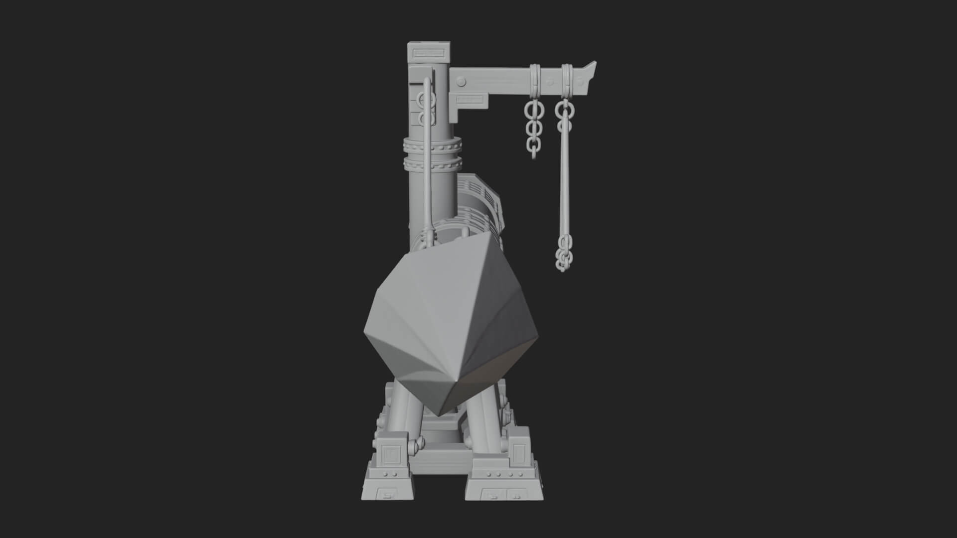 Suspended Battering Ram Model Design 2 3D Print Model 3D Model