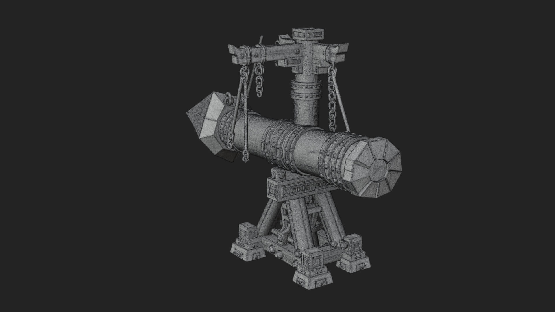 Suspended Battering Ram Model Design 2 3D Print Model 3D Model