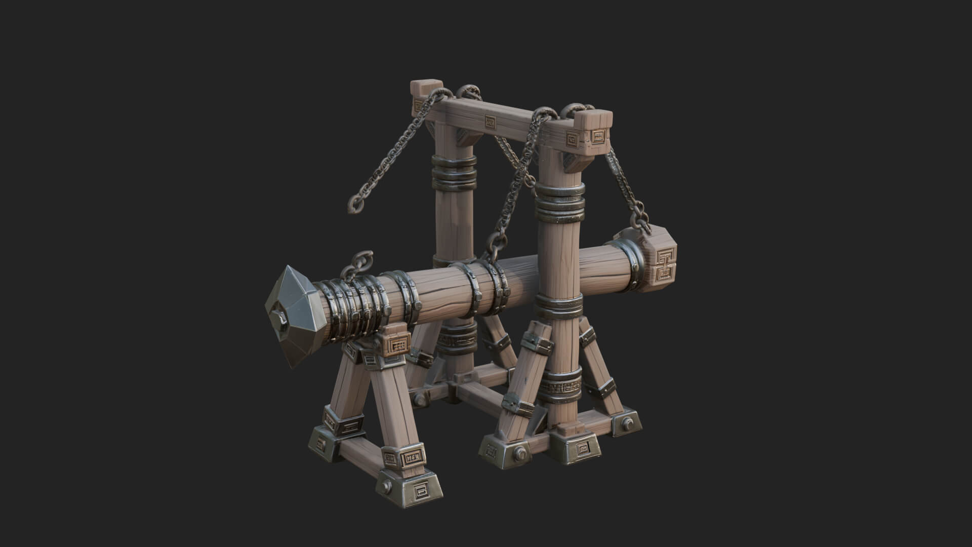 Suspended Battering Ram Model Design 3 3D Print Model 3D Model