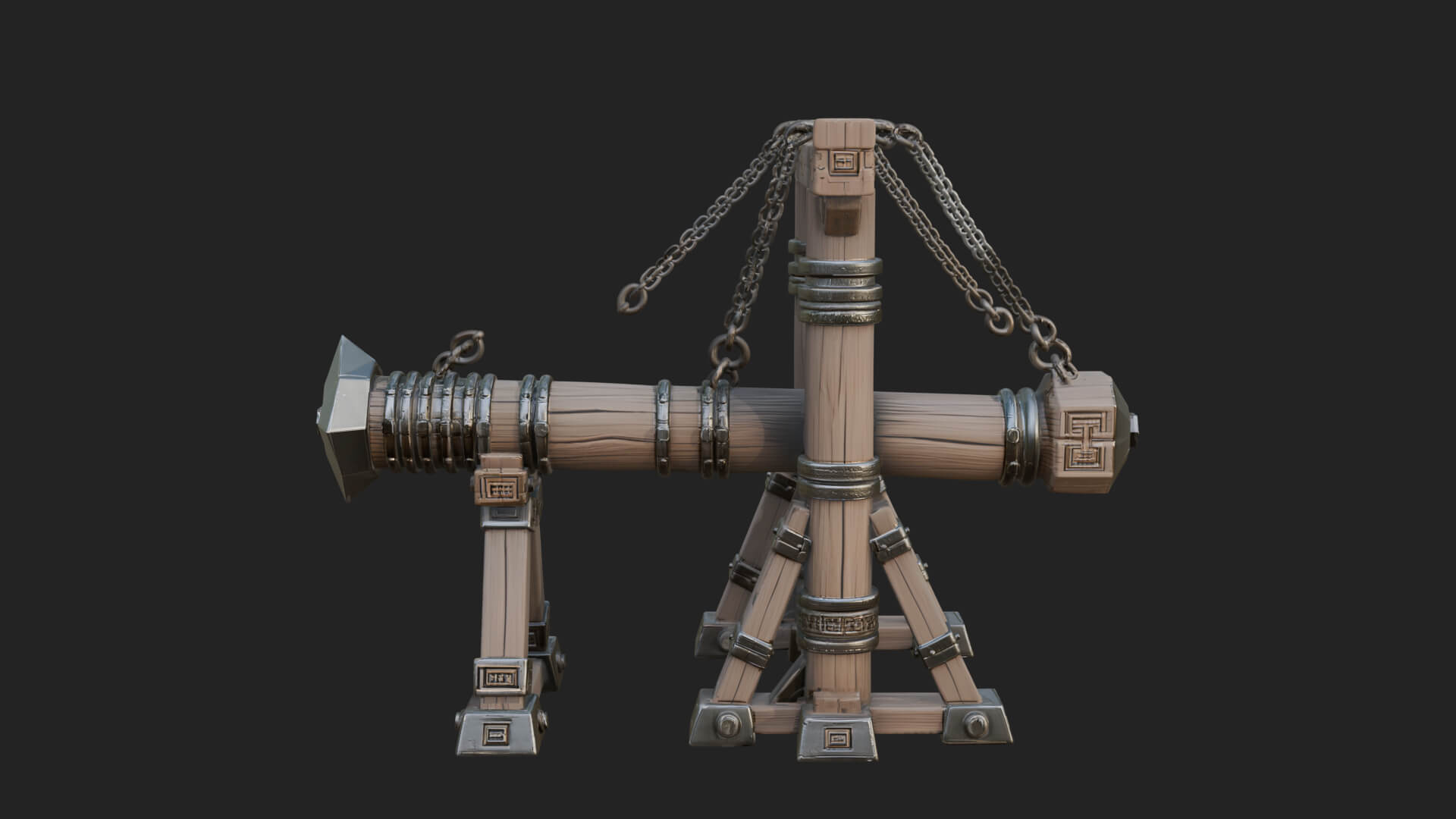 Suspended Battering Ram Model Design 3 3D Print Model 3D Model