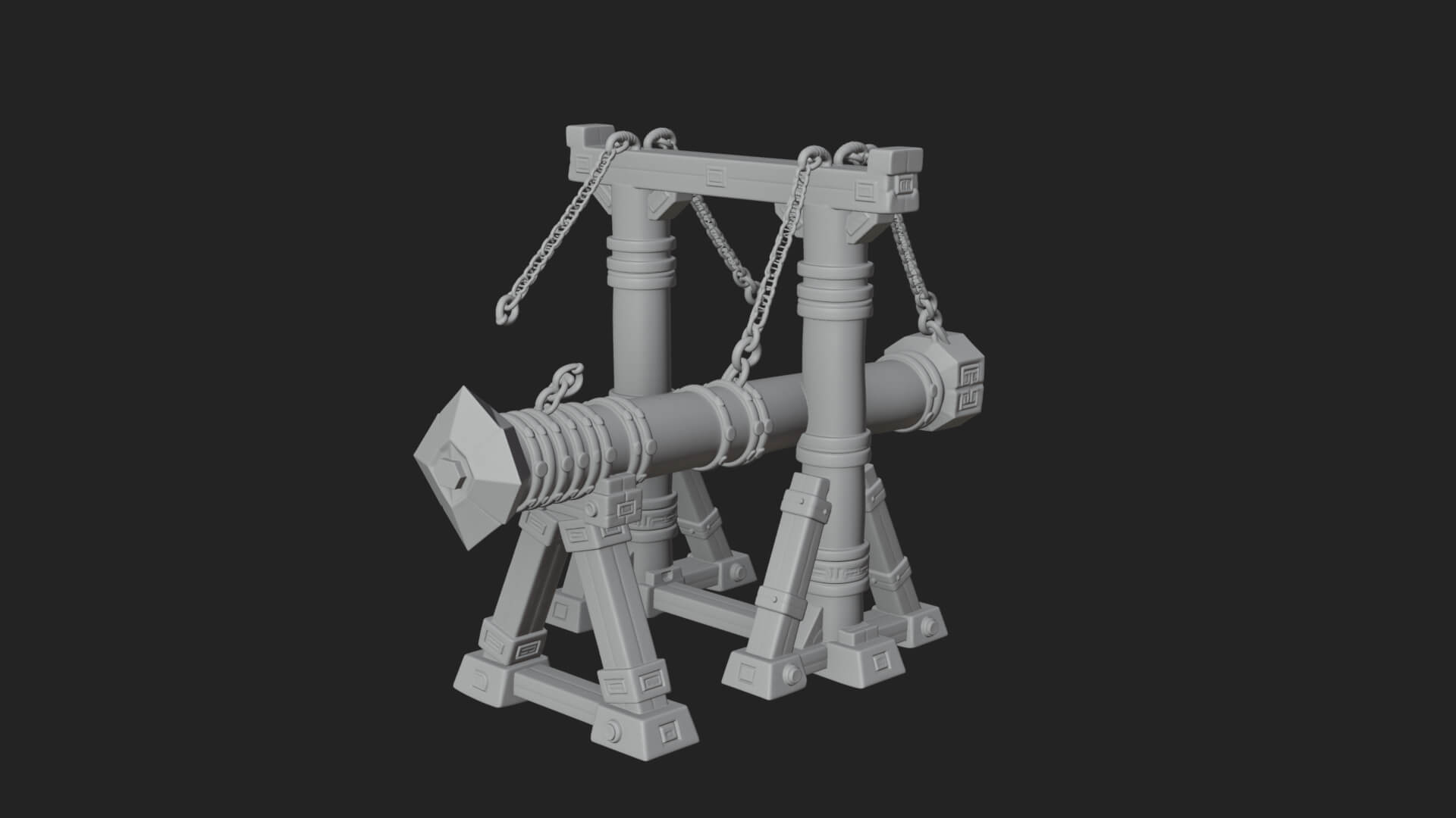 Suspended Battering Ram Model Design 3 3D Print Model 3D Model