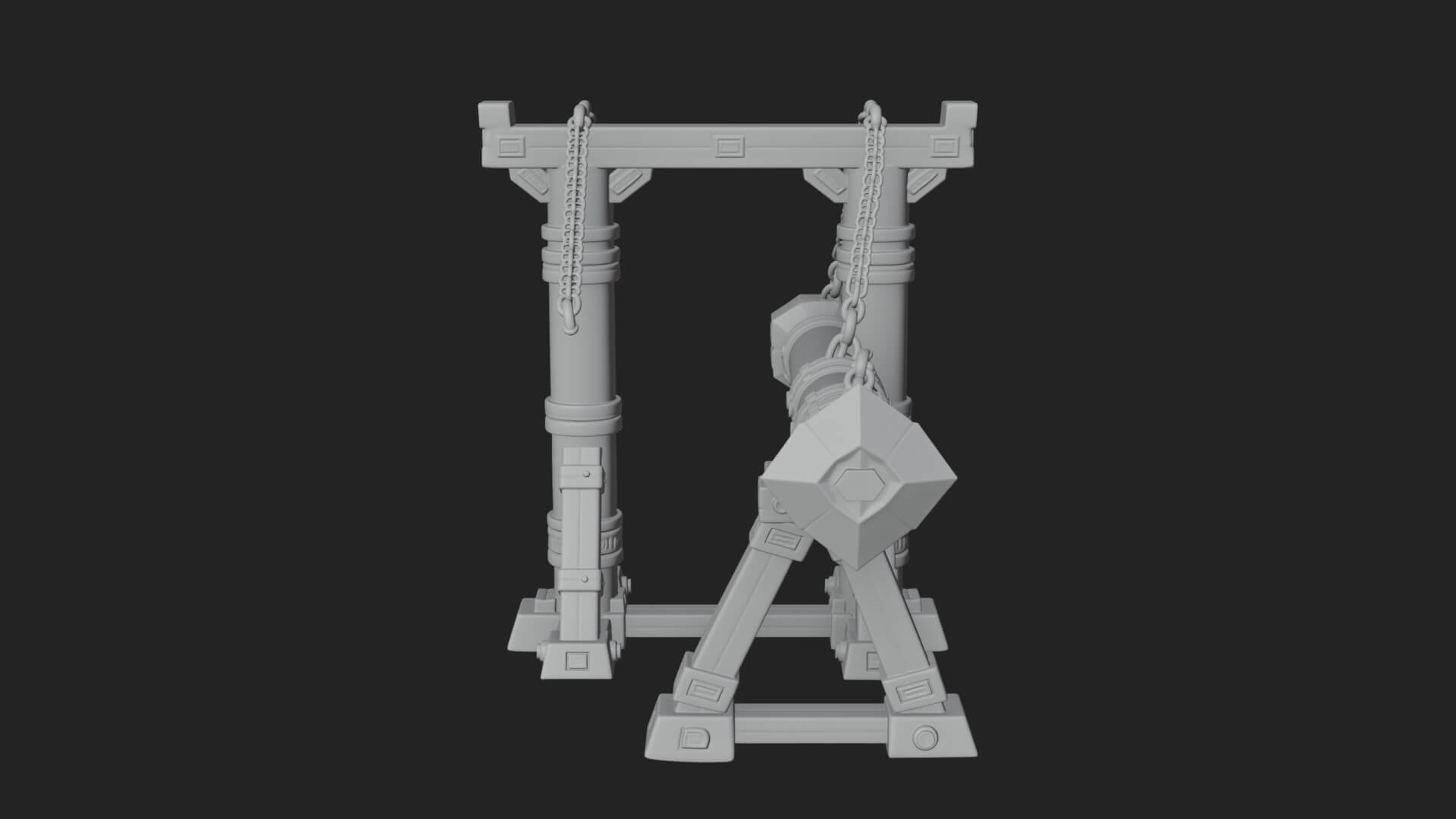 Suspended Battering Ram Model Design 3 3D Print Model 3D Model