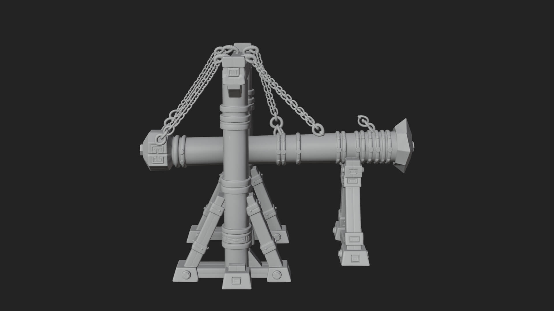 Suspended Battering Ram Model Design 3 3D Print Model 3D Model