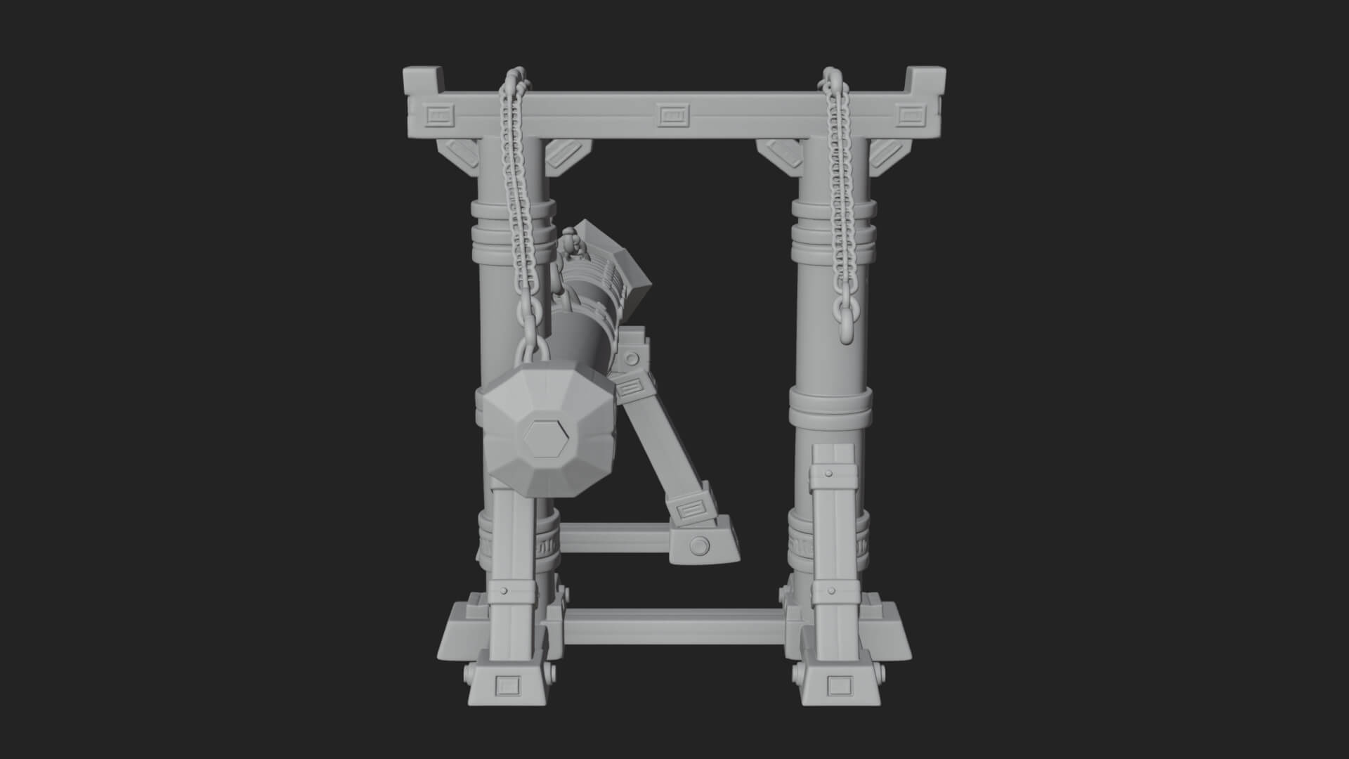 Suspended Battering Ram Model Design 3 3D Print Model 3D Model