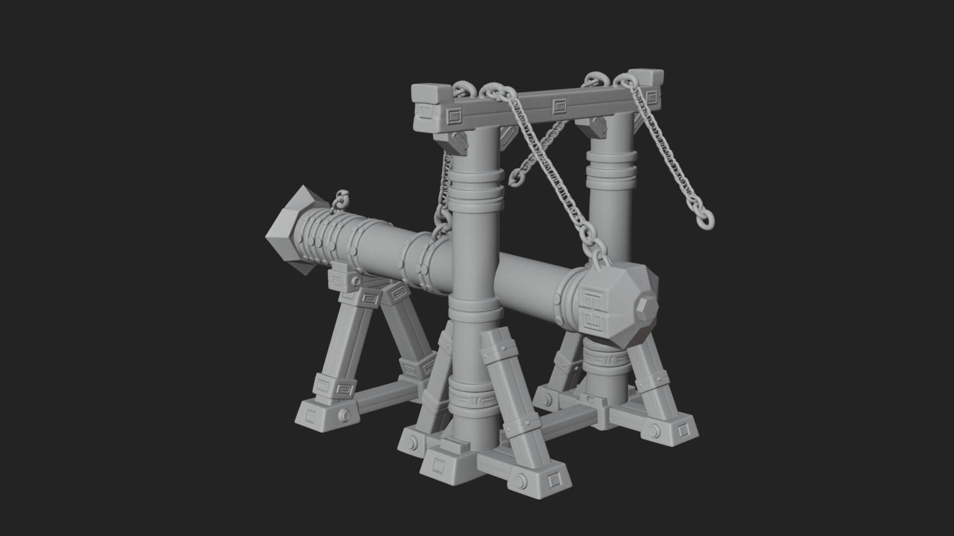 Suspended Battering Ram Model Design 3 3D Print Model 3D Model