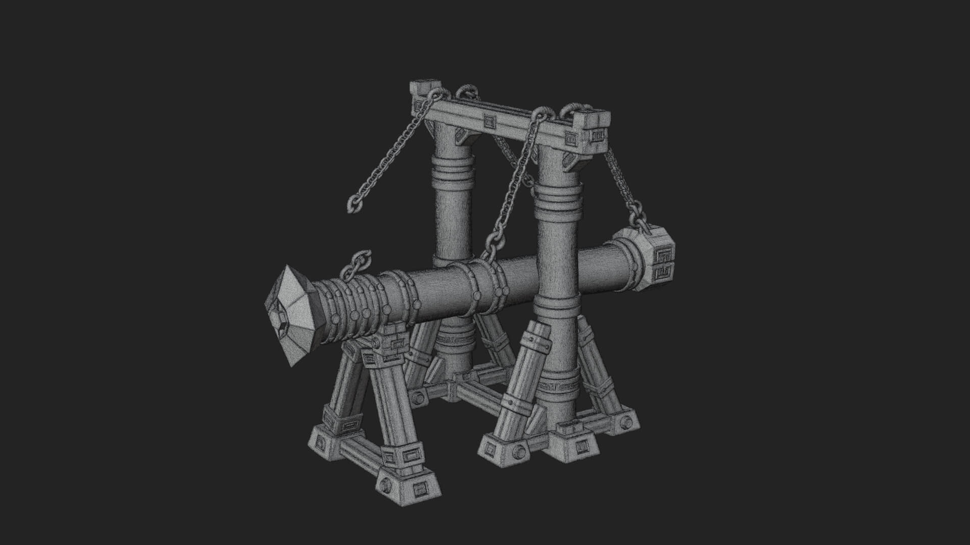 Suspended Battering Ram Model Design 3 3D Print Model 3D Model