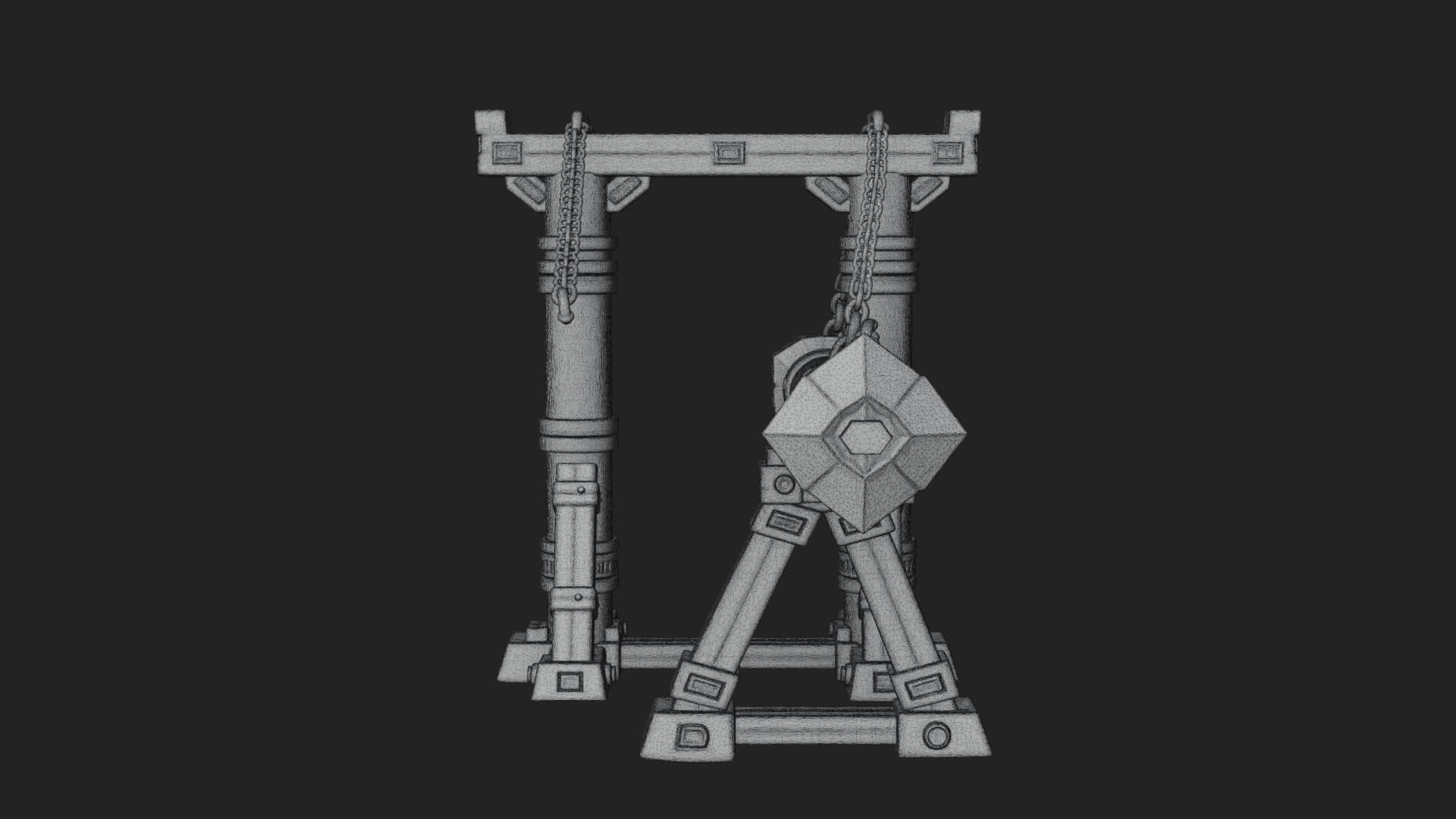 Suspended Battering Ram Model Design 3 3D Print Model 3D Model