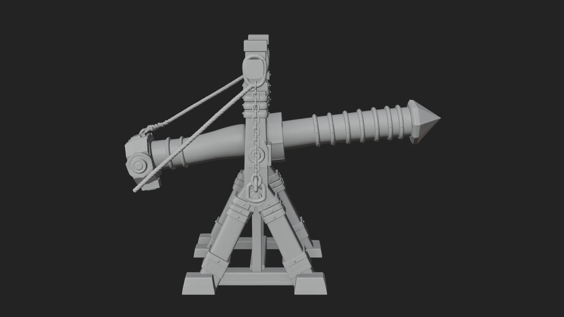 Suspended Battering Ram Model Design 4 3D Print Model 3D Model