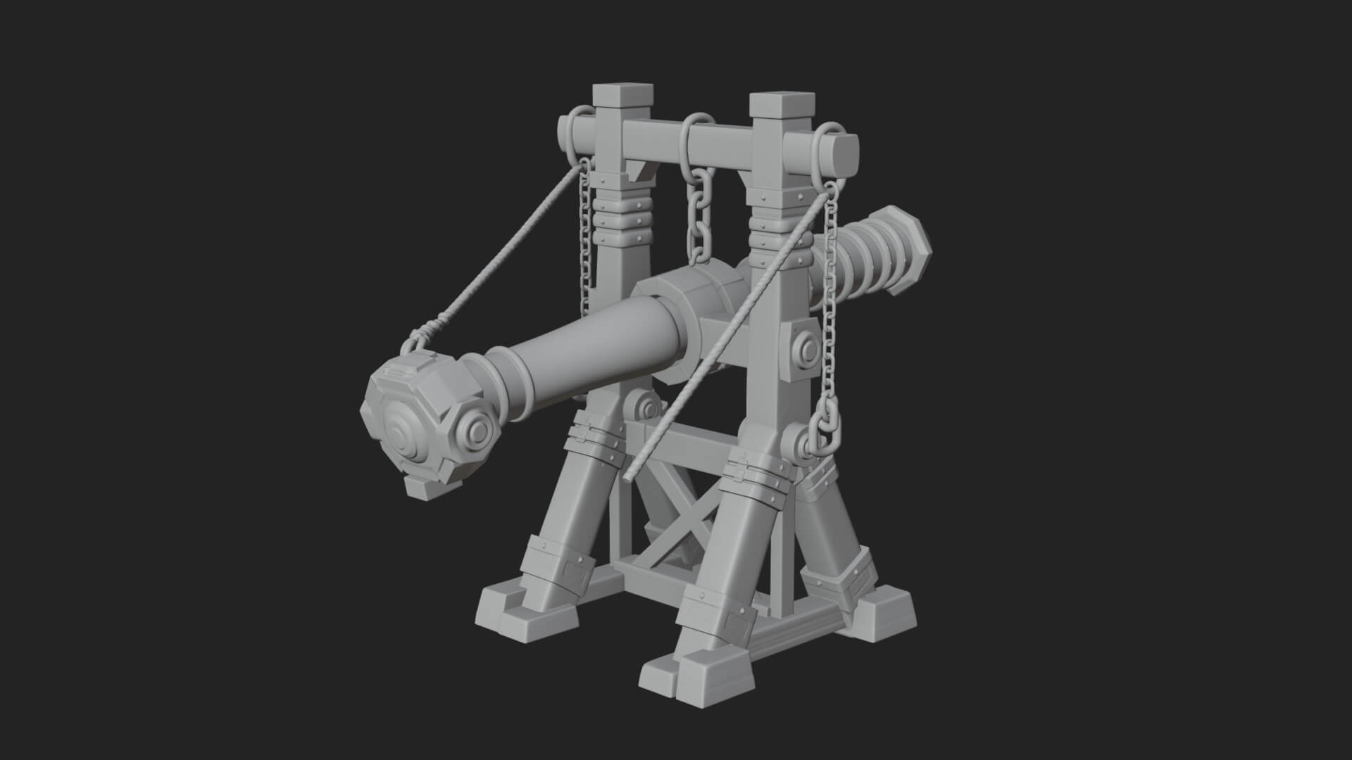 Suspended Battering Ram Model Design 4 3D Print Model 3D Model