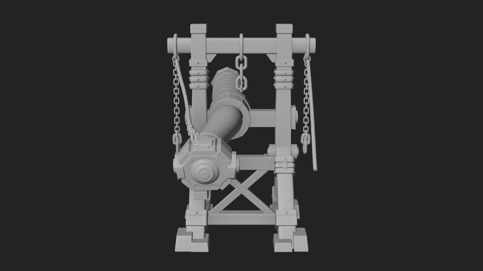 Suspended Battering Ram Model Design 4 3D Print Model 3D Model