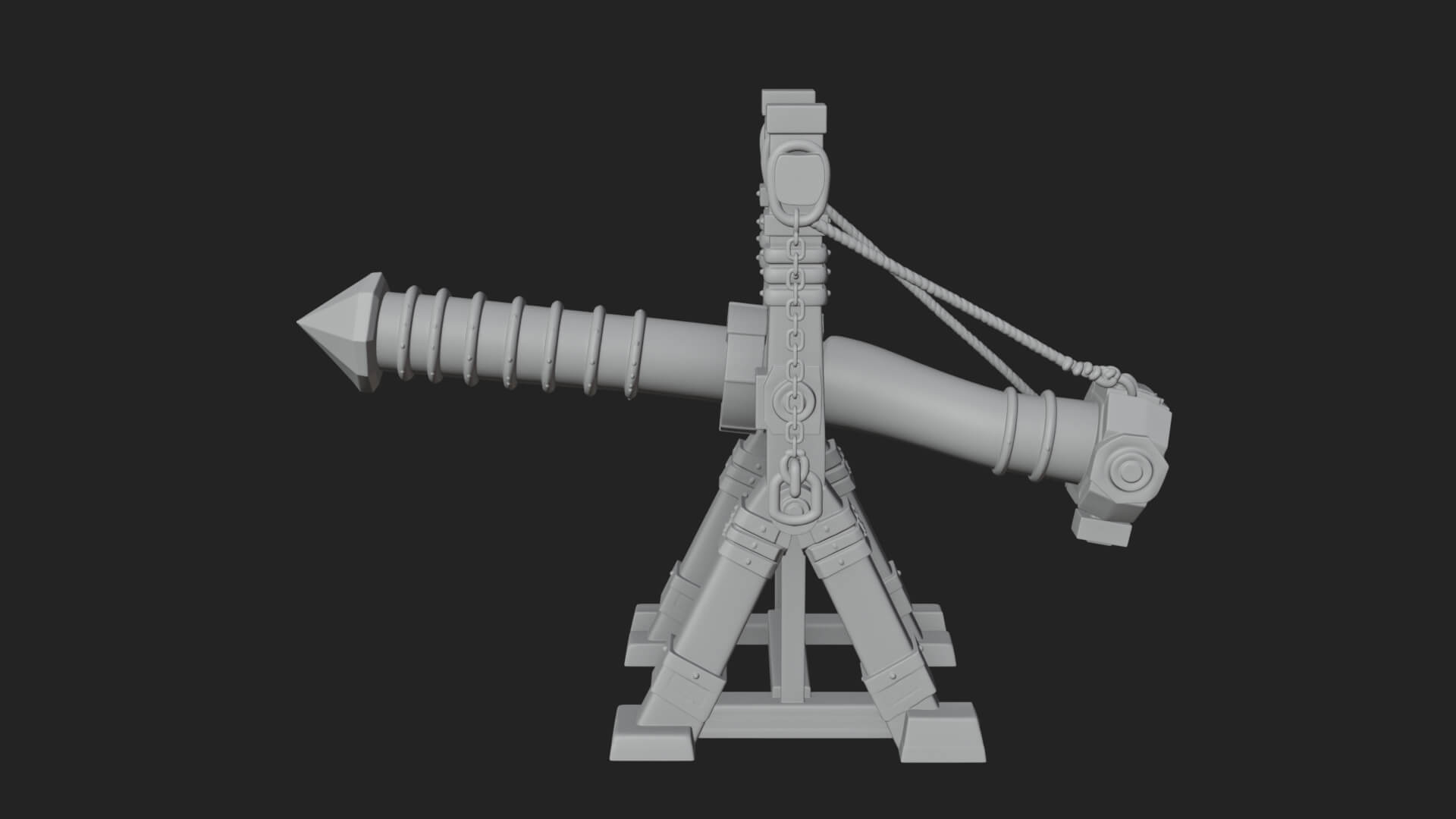 Suspended Battering Ram Model Design 4 3D Print Model 3D Model
