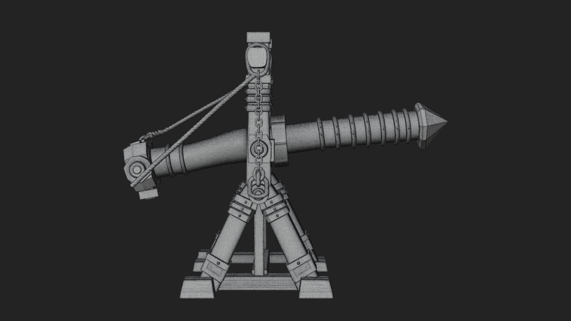 Suspended Battering Ram Model Design 4 3D Print Model 3D Model