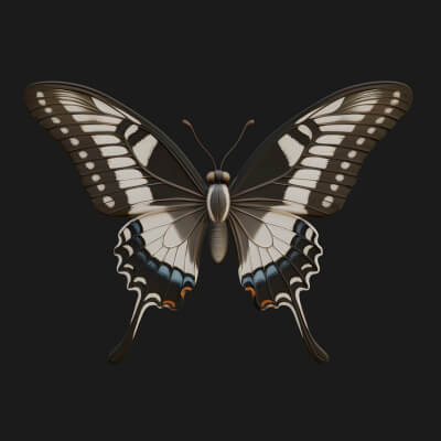 Swallowtail Butterfly Statue Design 1 3D Print Model