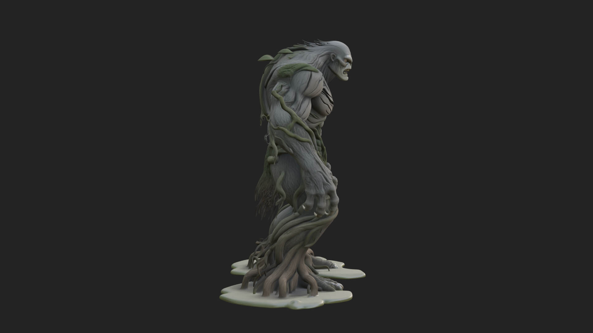 Swamp Troll Statue Design 1 3D Print Model 3D Model