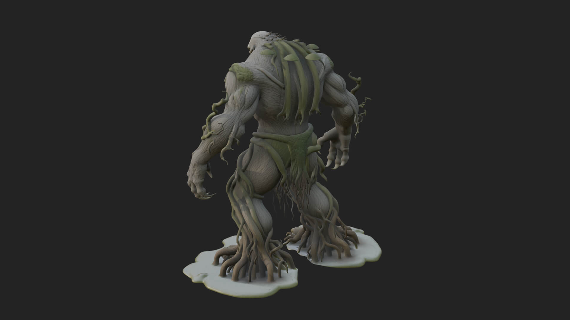 Swamp Troll Statue Design 1 3D Print Model 3D Model